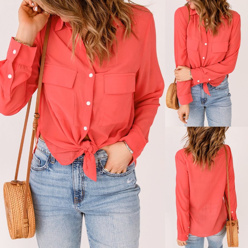 Laurie Pocket Button Up Shirt